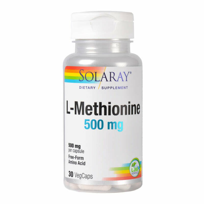 L-Methionine 500mg, Solaray, 30 capsule, Secom