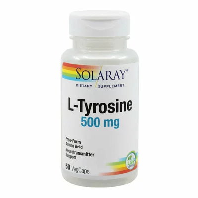 L-Tyrosine 500mg, Solaray, 50 capsule, Secom