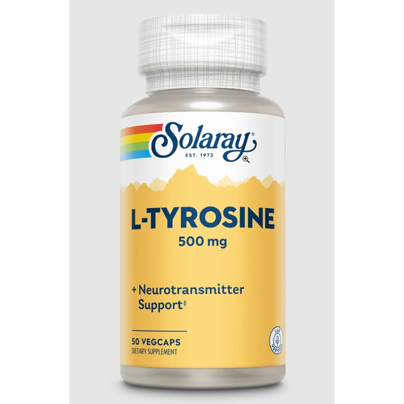 L-Tyrosine 500mg, Solaray, 50 capsule, Secom