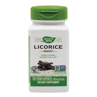 Licorice (Lemn-dulce) 450mg , Nature's Way, 100 capsule, Secom