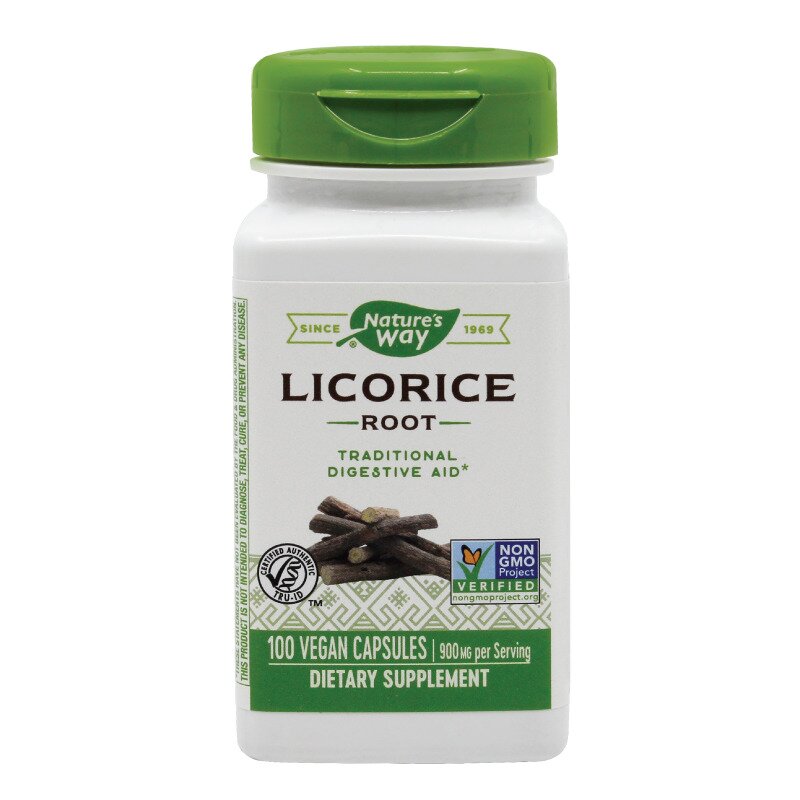 Licorice (Lemn-dulce) 450mg , Nature\'s Way, 100 capsule, Secom