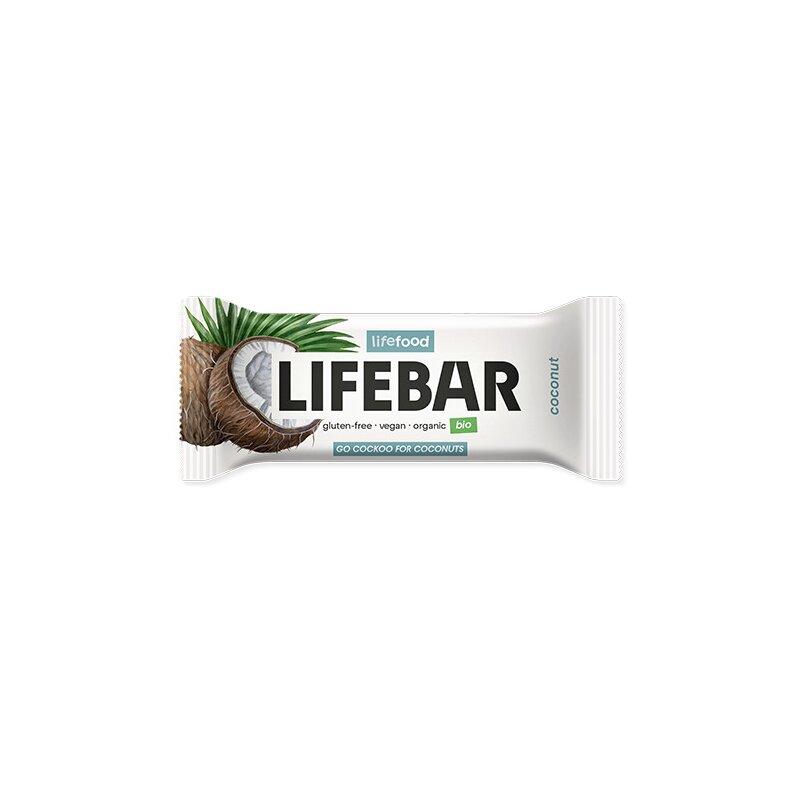 Lifebar baton cu nuca de cocos, bio, 40g, Lifefood