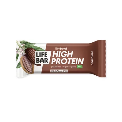 Lifebar baton cu proteine si ciocolata, bio, 40g, Lifefood PRET REDUS