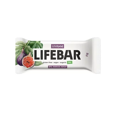 Lifebar baton cu smochine, raw, bio, 40g, Lifefood