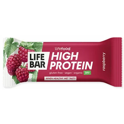 Lifebar baton proteic cu zmeura, bio, 40g, Lifefood PRET REDUS