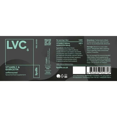 Lipolife LVC6 - complex lipozomal de Vitamina C si Quercitin 240ml
