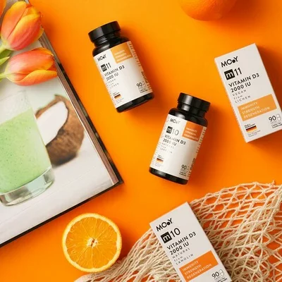 m11 Vegan Vitamin D3 2000 IU from lichen, 90 tablete, 45 g, natural, Molecules of Youth