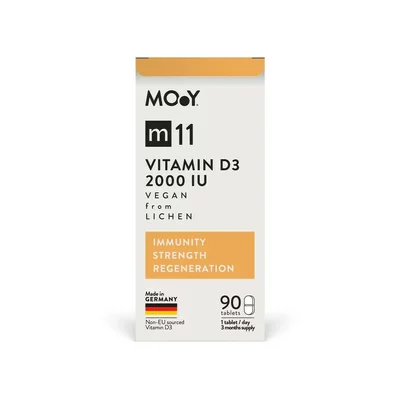 m11 Vegan Vitamin D3 2000 IU from lichen, 90 tablete, 45 g, natural, Molecules of Youth