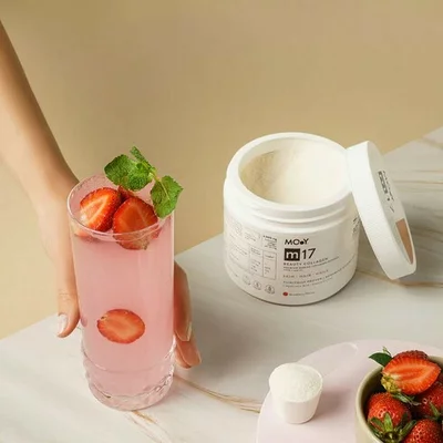 m17 Colagen hidrolizat marin premium, dovedit clinic, beauty, 6.000mg tip I si III, aroma capsuni, 30 portii, 210 g, natural, Molecules of Youth