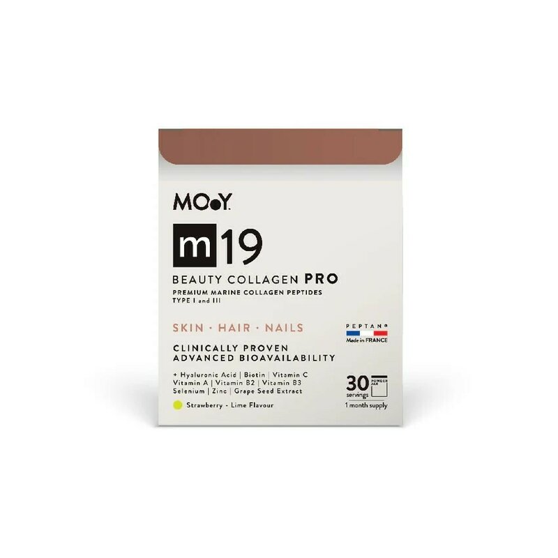 m19 PRO Colagen hidrolizat marin premium, dovedit clinic, beauty, 6.300mg tip I si III, aroma capsuni si lime, 30 portii, 240 g, natural, Molecules of Youth