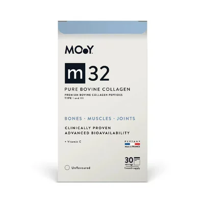 m32 Colagen hidrolizat bovin premium, dovedit clinic, articulatii, 10.000mg tip I si III, fara aroma, 30 portii, 303 g, natural, Molecules of Youth