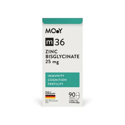 m36 Zinc Bisglycinate 25 mg, 90 tablete, 40,5 g, natural, Molecules of Youth