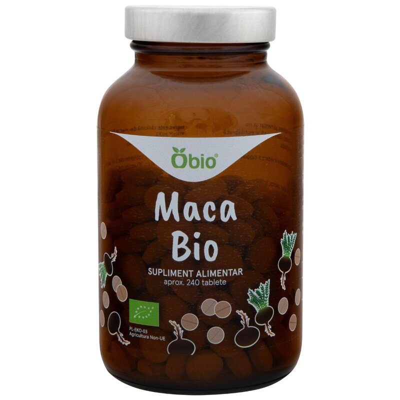 Maca, bio, 240 tablete (120g), Obio