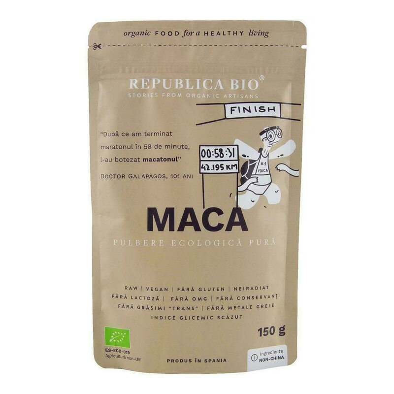 Maca, pulbere ecologica pura Republica BIO, 150 g