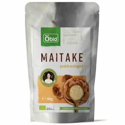 Maitake pulbere raw bio, 60g - Obio