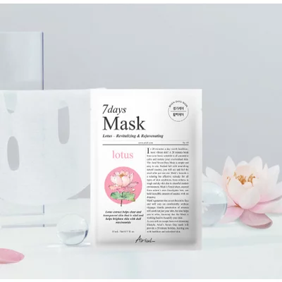 Masca 7Days Plus Lotus si N Niacinamide pt Vitalizare, 23ml - Ariul