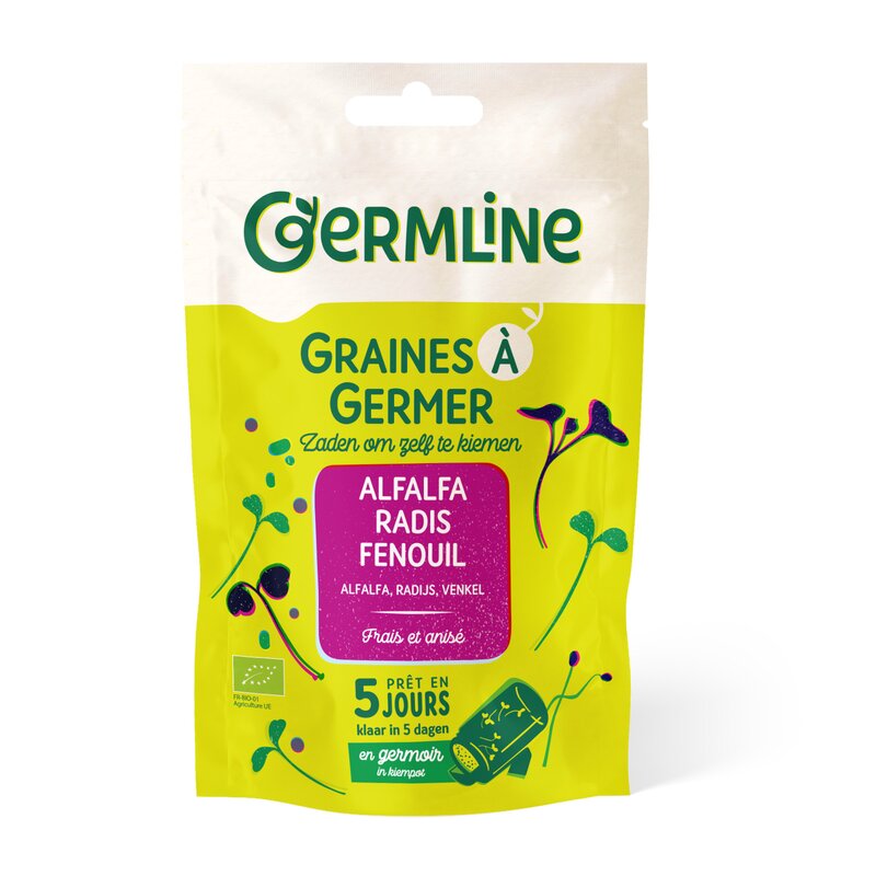 Mix alfalfa, ridiche si fenicul pentru germinat bio 150g Germline