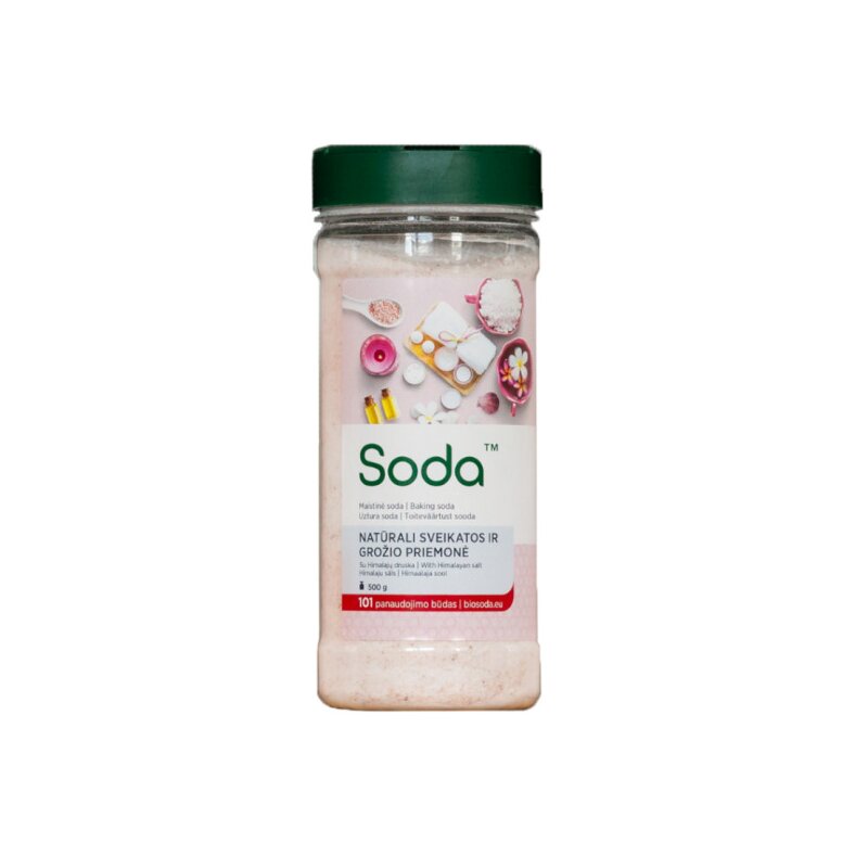 Mix pentru baie cu bicarbonat de sodiu si sare de Himalaya, 500g, Soda