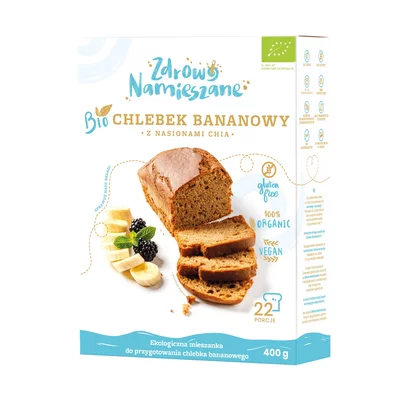 Mix pentru Banana Bread cu seminte de chia, bio, 400g, Zdrowo Namieszane PRET REDUS