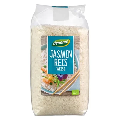 Orez Jasmine alb, bio, 1kg, Dennree