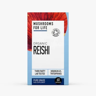 Organic Reishi Mushroom 800 mg Full Spectrum, 60 capsule, Mushrooms4Life