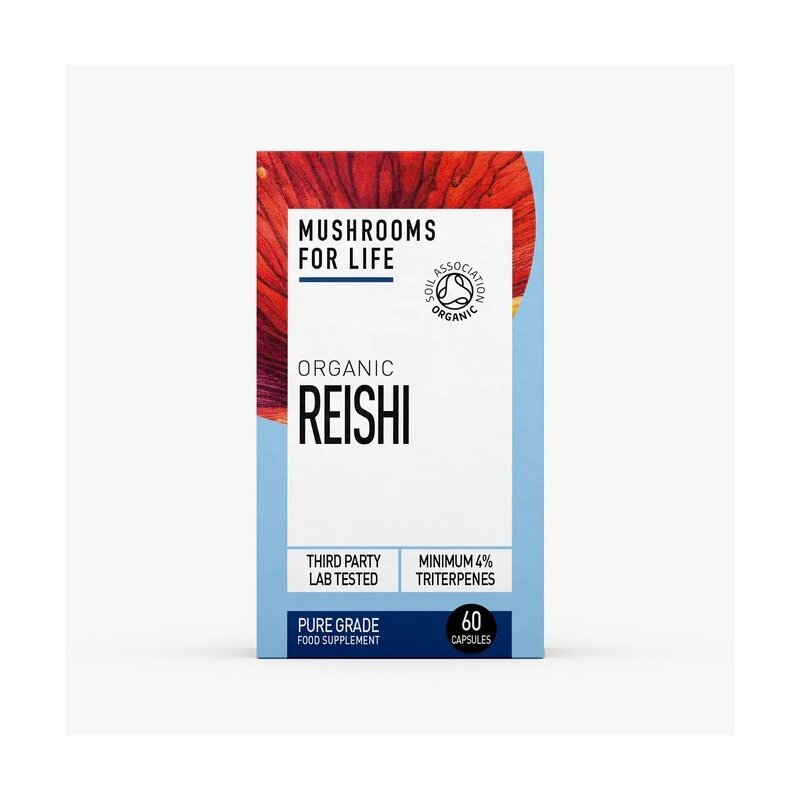 Organic Reishi Mushroom 800 mg Full Spectrum, 60 capsule, Mushrooms4Life