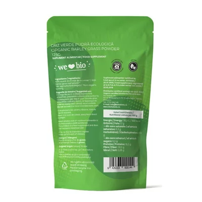 Orz verde pudra bio 125g Obio