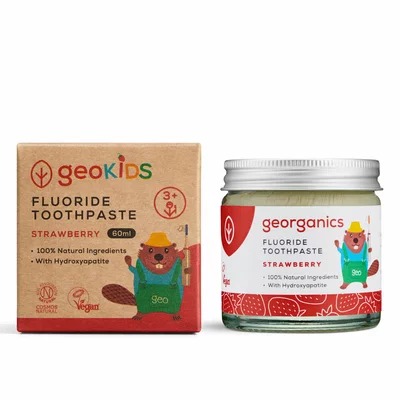 Pasta de dinti minerala, KIDS STRAWBERRY, 60ml, Georganics