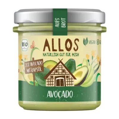 Pasta tartinabila cu avocado, fara gluten, bio, 140g, Allos PRET REDUS