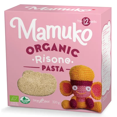 Paste in forma de graunte, pentru copii, din grau dur bio 320g Mamuko PRET REDUS