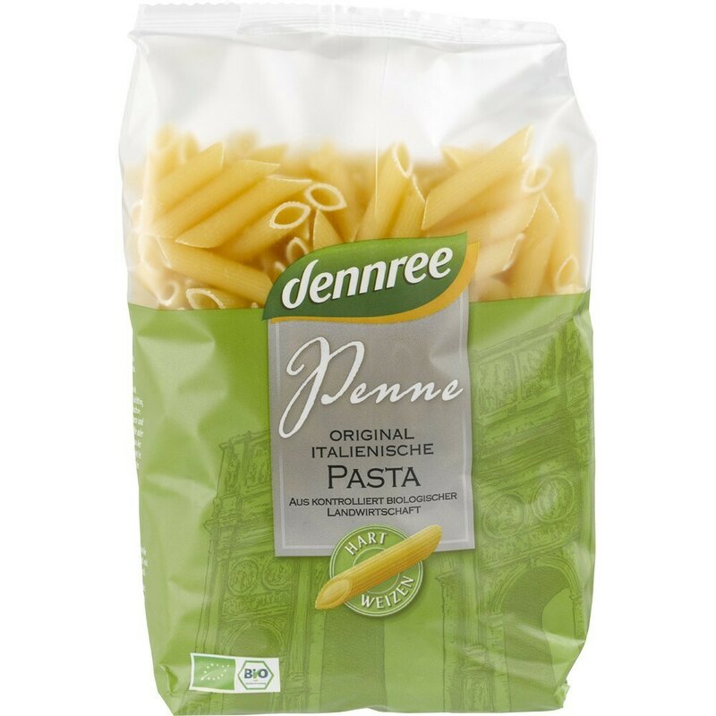 Penne din grau dur, bio, 500g, Dennree