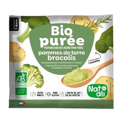 Piure instant de cartofi si broccoli, bio, 30g, Nat-ali PRET REDUS