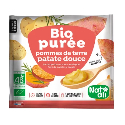 Piure instant de cartofi si cartofi dulci, bio, 30g, Nat-ali