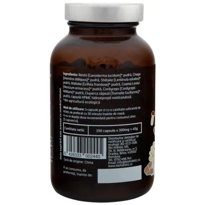 7 ciuperci complex bio 150 capsule 45g Obio