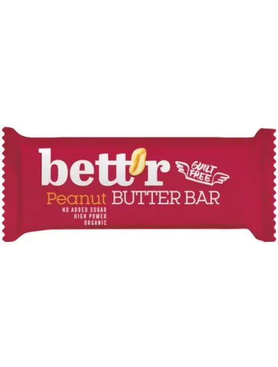 Baton cu crema de arahide, bio, 30g, Bettr