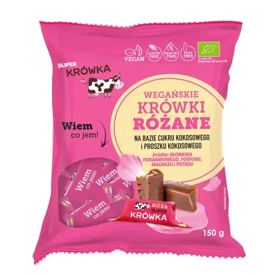 Caramele - aroma trandafir bio 150g Super Fudgio