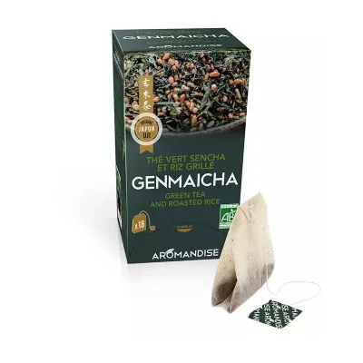 Ceai verde cu orez genmaicha bio 18dz x 2g 36g Aromandise
