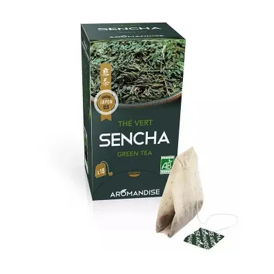 Ceai verde sencha bio 18dz x 2g 36g Aromandise