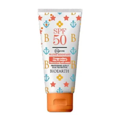 Crema solara SPF 50, fata si corp, rezistenta la apa, 100ml, Bioearth