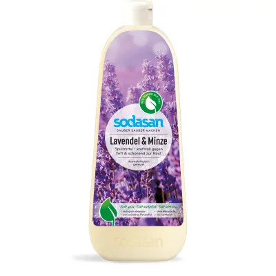 Detergent lichid pentru vase cu lavanda si menta ecologic 1l Sodasan