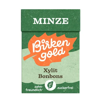 Drajeuri cu menta indulcite cu xylitol 30g Birkengold