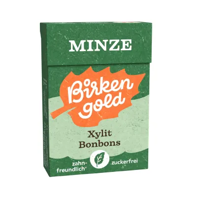 Drajeuri cu menta indulcite cu xylitol 30g Birkengold