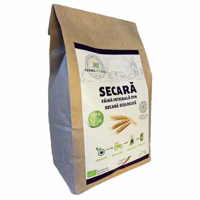 Faina integrala din secara, bio, 2kg, Ferma BioZoli