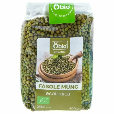 Fasole mung bio 400g Obio - PRET REDUS
