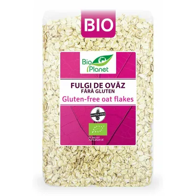 Fulgi de ovaz fara gluten, bio, 1kg, Bio Planet