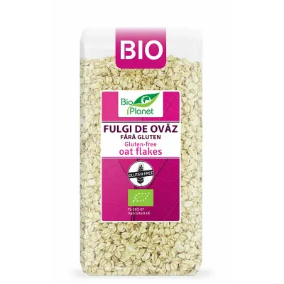 Fulgi de ovaz fara gluten, bio, 300g, Bio Planet