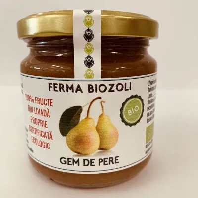 Gem de pere fara zahar bio 200g Ferma Biozoli
