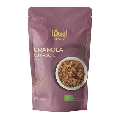Granola cu fructe bio 200g Obio