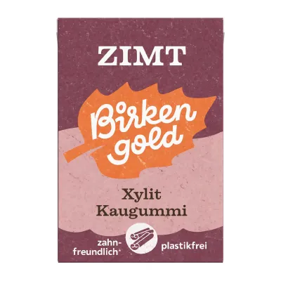 Guma de mestecat cu scortisoara indulcita cu xylitol 20 drajeuri 28g Birkengold