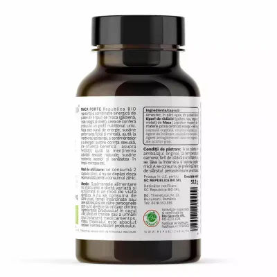 Maca Forte, ecologica, 60 capsule, Republica BIO